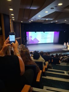 A view from inside the auditorium